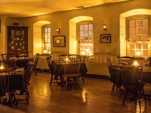 Dining Room at the Sun Inn in the Evening