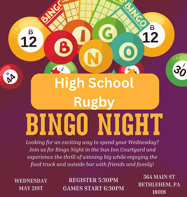 Bingo Night High School Rugby