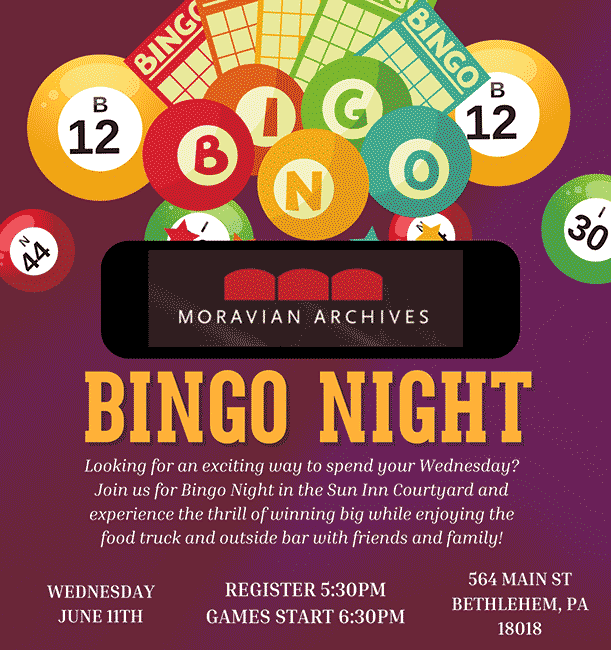 Bingo Night - Moravian Archives